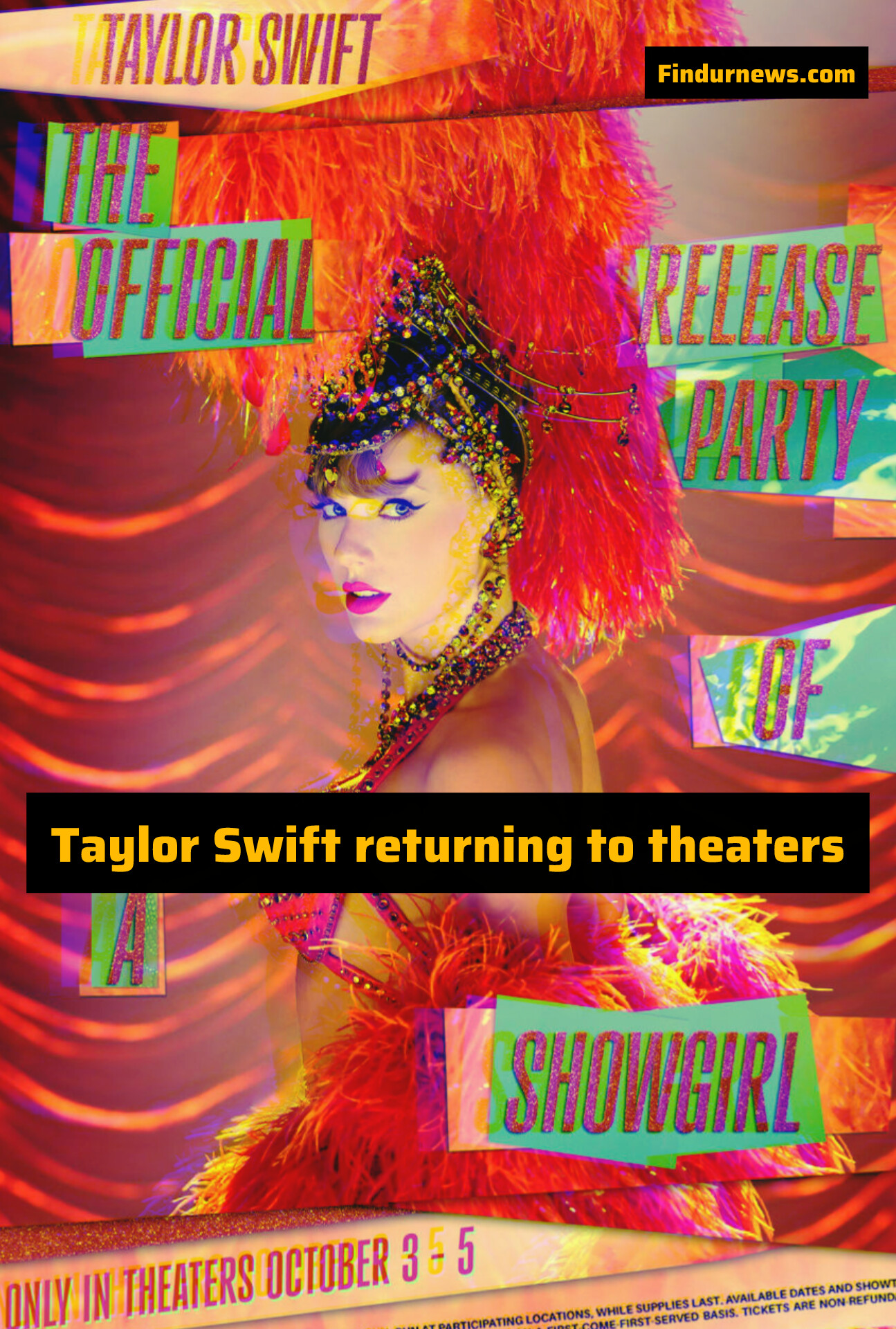 Taylor Swift returning to theaters with ‘Official Release Party of a Showgirl’ film at AMC theatres